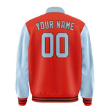 Custom Orange Red Light Blue Jacket