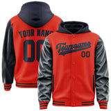 Custom Orange Red Navy Jacket
