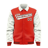 Custom Orange Red White Jacket
