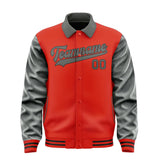 Custom Orange Red Dark Grey Jacket
