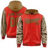 Custom Orange Red Khaki Jacket