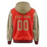 Custom Orange Red Light Khaki Jacket