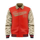 Custom Orange Red Light Khaki Jacket