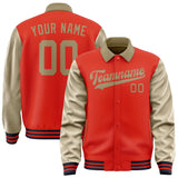 Custom Orange Red Light Khaki Jacket