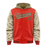 Custom Orange Red Light Khaki Jacket