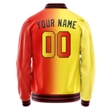 Custom Orange Yellow Gradient Varsity Letterman Jacket JA02240617XE332