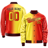 Custom Orange Yellow Gradient Varsity Letterman Jacket JA02240617XE332