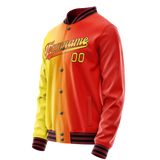 Custom Orange Yellow Gradient Varsity Letterman Jacket JA02240617XE332