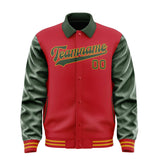 Custom Red Dark Green Jacket