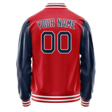 Custom Red Royal Solid Color Varsity Letterman Jacket JA02240617XY409