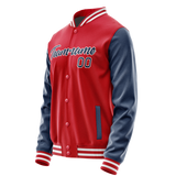 Custom Red Royal Solid Color Varsity Letterman Jacket JA02240617XY409