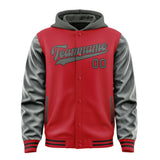 Custom Red Dark Grey Jacket