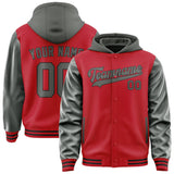 Custom Red Dark Grey Jacket