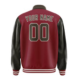 Custom Crimson Red Brown Jacket