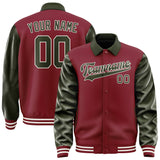 Custom Crimson Red Olive Jacket