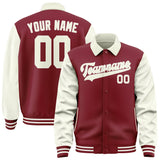 Custom Crimson Red Cream Jacket