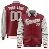 Custom Crimson Red Gray Jacket