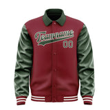 Custom Crimson Red Dark Green Jacket