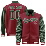 Custom Crimson Red Dark Green Jacket