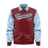 Custom Crimson Red Light Blue Jacket