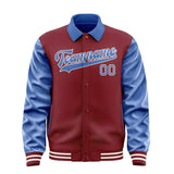 Custom Crimson Red Sky Blue Jacket