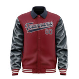 Custom Crimson Red Navy Jacket