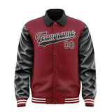 Custom Crimson Red Black Jacket