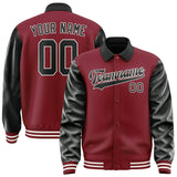 Custom Crimson Red Black Jacket