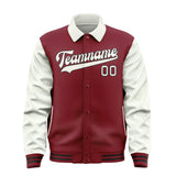Custom Crimson Red White Jacket