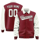 Custom Crimson Red White Jacket