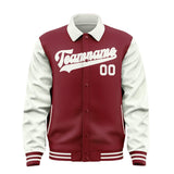 Custom Crimson Red White Jacket