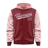 Custom Crimson Red Light Pink Jacket