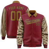 Custom Crimson Red Khaki Jacket