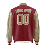 Custom Crimson Red Light Khaki Jacket