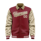 Custom Crimson Red Light Khaki Jacket