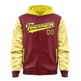 Custom Crimson Red Light Yellow Jacket