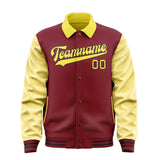 Custom Crimson Red Light Yellow Jacket