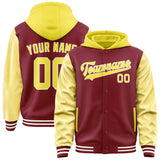 Custom Crimson Red Light Yellow Jacket