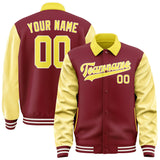 Custom Crimson Red Light Yellow Jacket