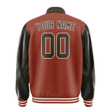 Custom Coral Red Brown Jacket