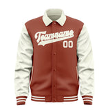 Custom Coral Red Cream Jacket