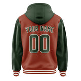 Custom Coral Red Dark Green Jacket
