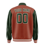 Custom Coral Red Dark Green Jacket