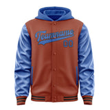 Custom Coral Red Sky Blue Jacket
