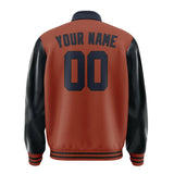 Custom Coral Red Navy Jacket