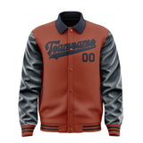 Custom Coral Red Navy Jacket
