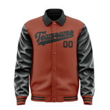 Custom Coral Red Black Jacket