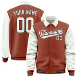 Custom Coral Red White Jacket