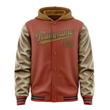 Custom Coral Red Khaki Jacket