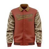 Custom Coral Red Khaki Jacket